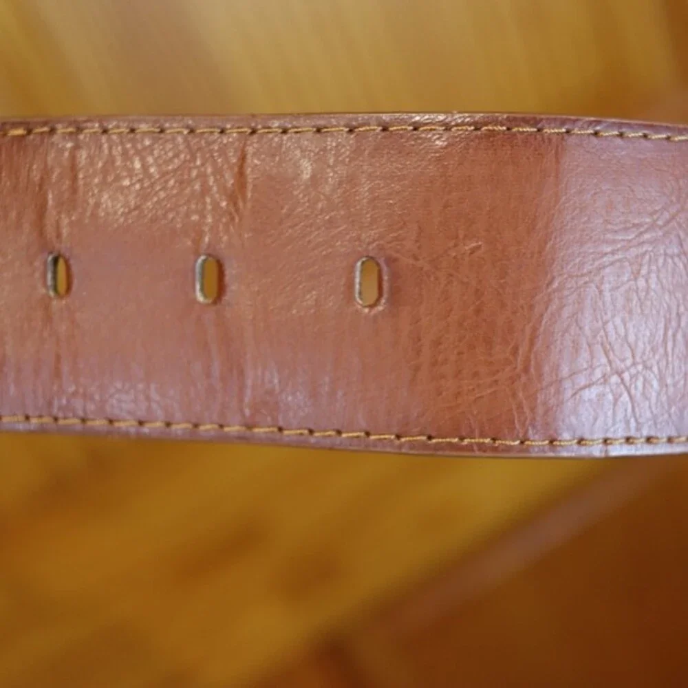 Radio Road Black & Brown Stretch Belt Wide Med